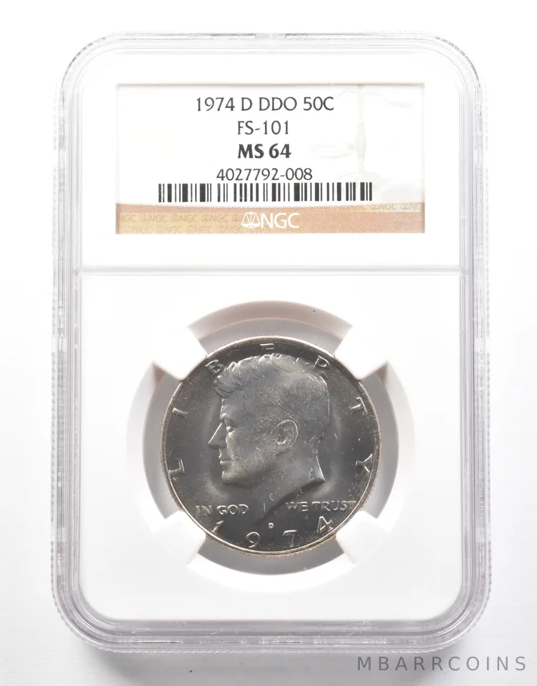 1974-D Kennedy Half Dollar DDO FS-101 MS64 NGC *2134