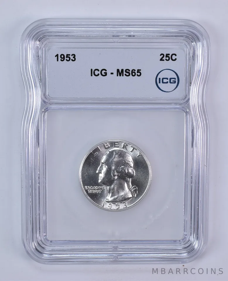 1953 Washington Quarter MS65 ICG