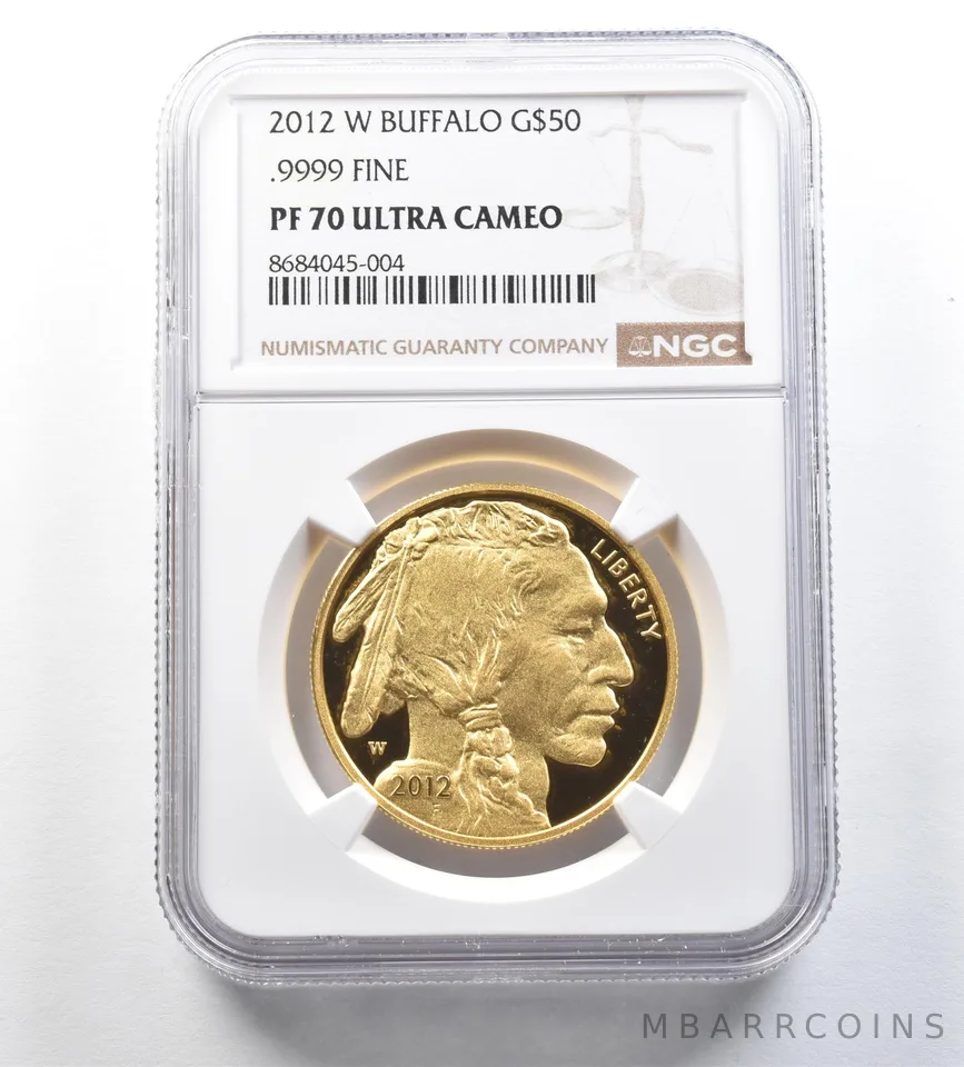 2012-W $50 American Gold Buffalo 1 Oz Gold PF70 UCAM NGC