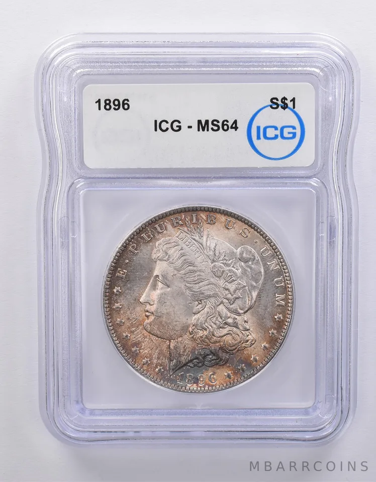 1896 Morgan Silver Dollar MS64 ICG Beautiful Tone *7125
