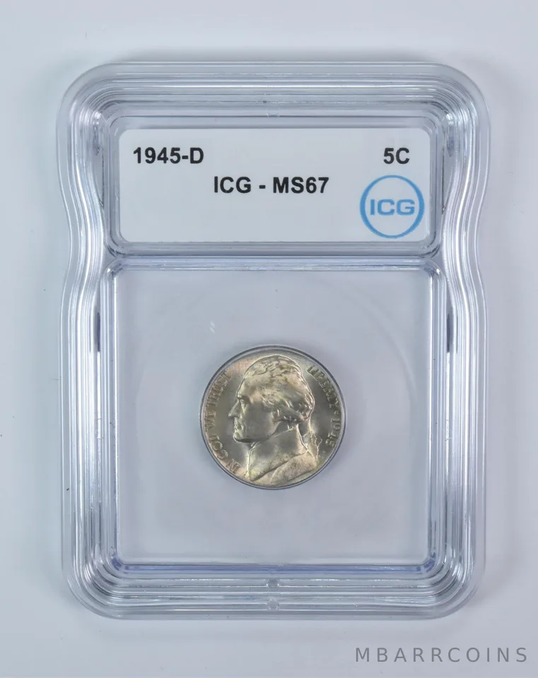 1945-D Jefferson Nickel MS67 ICG