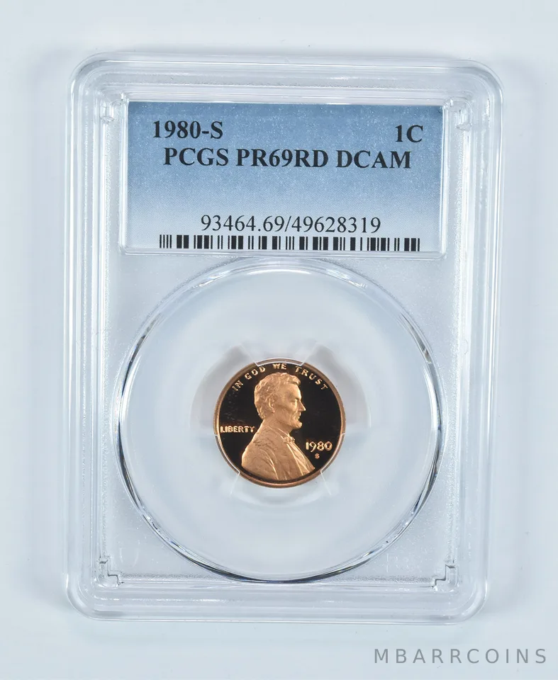 1980-S Lincoln Memorial Cent PR69 RD DCAM PCGS Blue Label