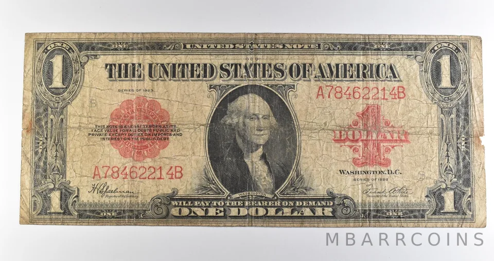 1923 $1 Legal Tender Large Note Red Seal *3583
