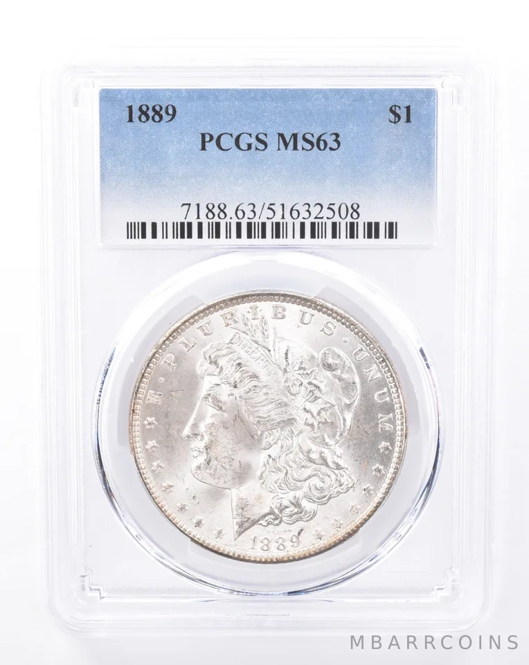 1889 Morgan Silver Dollar MS63 PCGS Beautiful Reverse *9445
