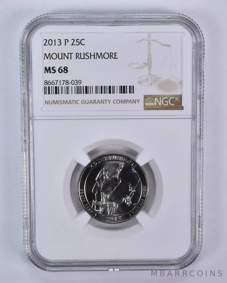 2013-P Washington Quarter ATB Mount Rushmore MS68 NGC