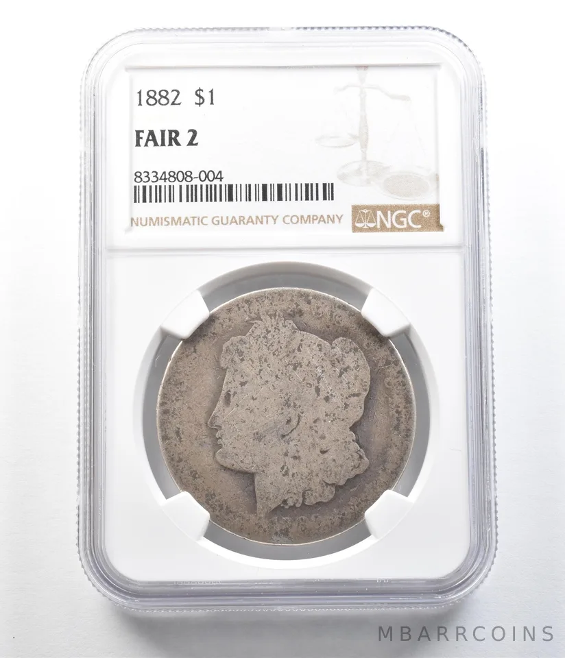 1882 Morgan Silver Dollar Fair 2 NGC Lowball *9623