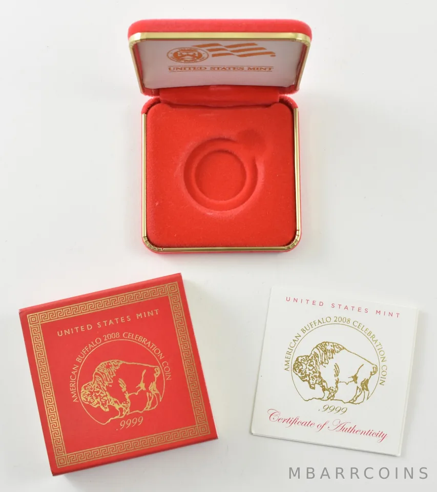 OGP 2008 Gold Buffalo 1 Oz CELEBRATION BOX & COA - NO COIN (Lunar Year)