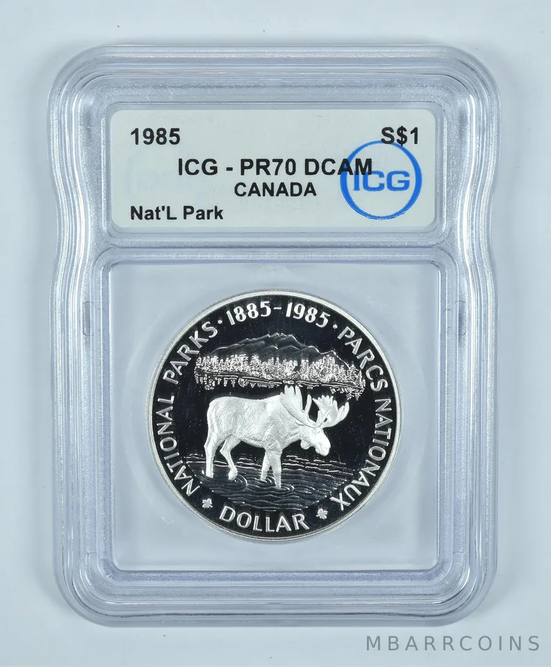 1985 Canada Silver Dollar National Parks PR70 DCAM ICG