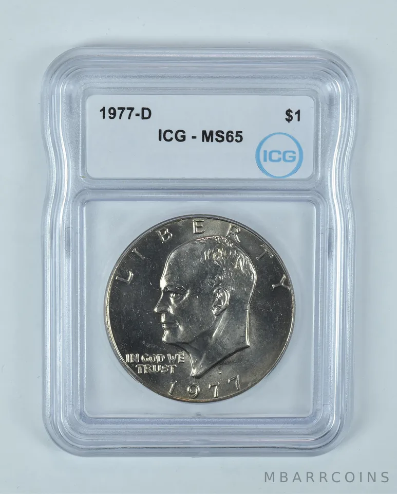 1977-D Eisenhower $1 MS65 ICG