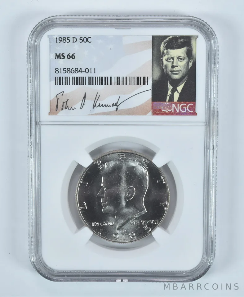 1985-D Kennedy Half Dollar MS66 NGC Special Label