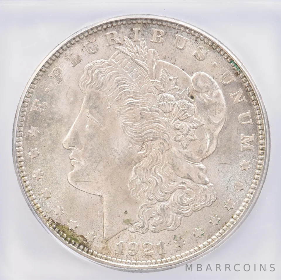 1921 Morgan Silver Dollar MS66 ICG Beautiful Tone Reverse *0836