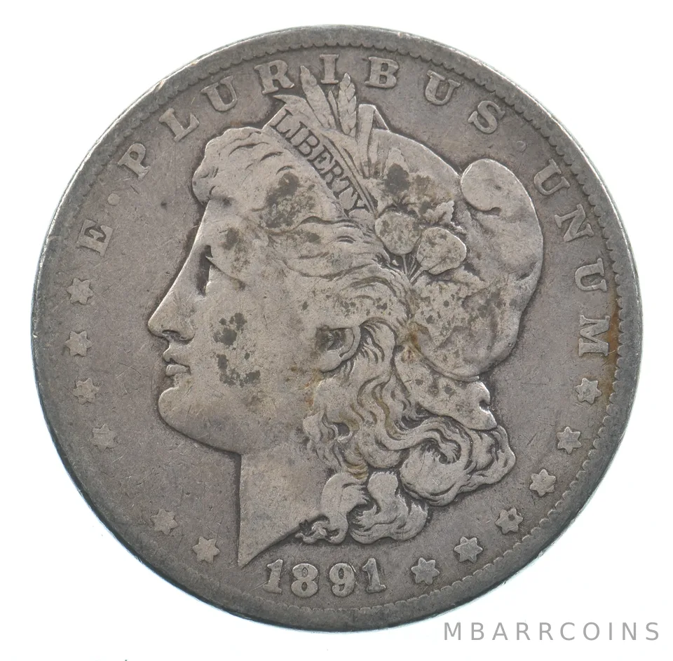 Early - 1891 Morgan Silver Dollar - 90% US Coin *627