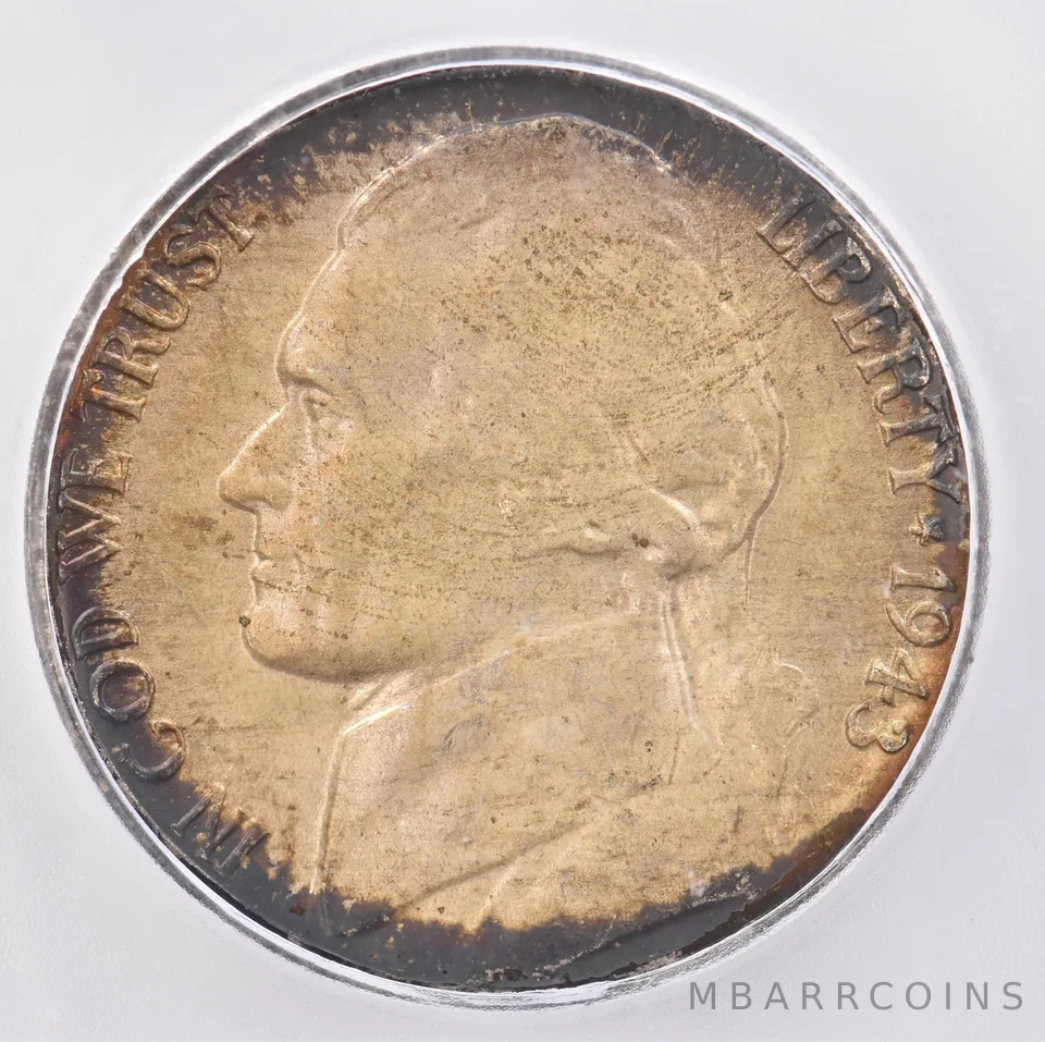 1943-P Jefferson Nickel MS67 ICG Beautiful Tone *0821