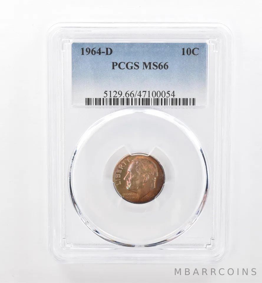 1964-D Roosevelt Dime MS66 PCGS Beautiful Tone *1881