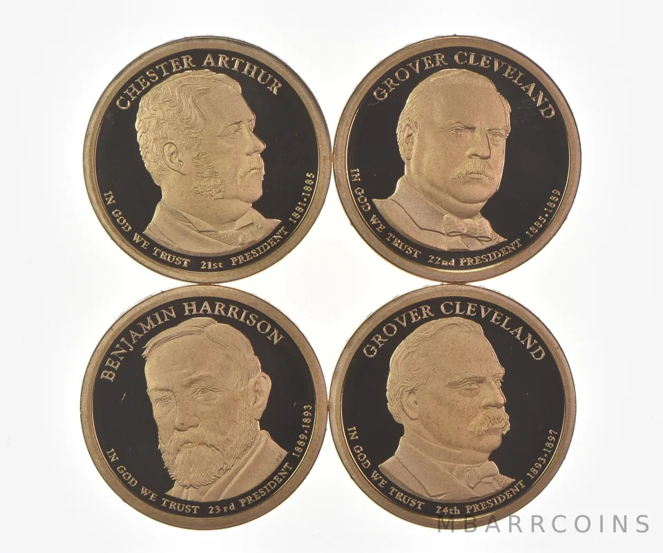 2012 Presidential Dollars From Proof Set ARTHUR Cleveland Harrison No Case