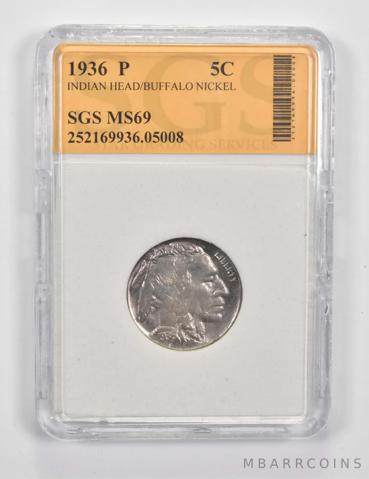 1936-P Indian Head Buffalo Nickel *0244
