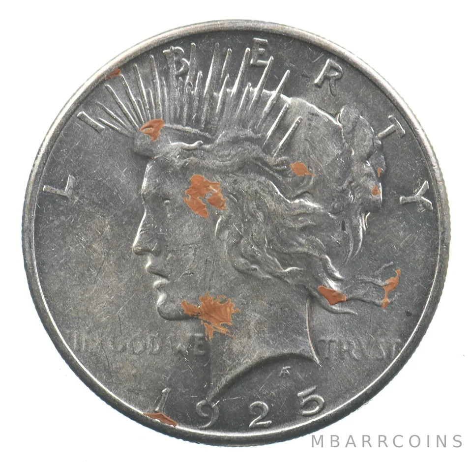 Early - 1925 Peace Silver Dollar - 90% US Coin *489