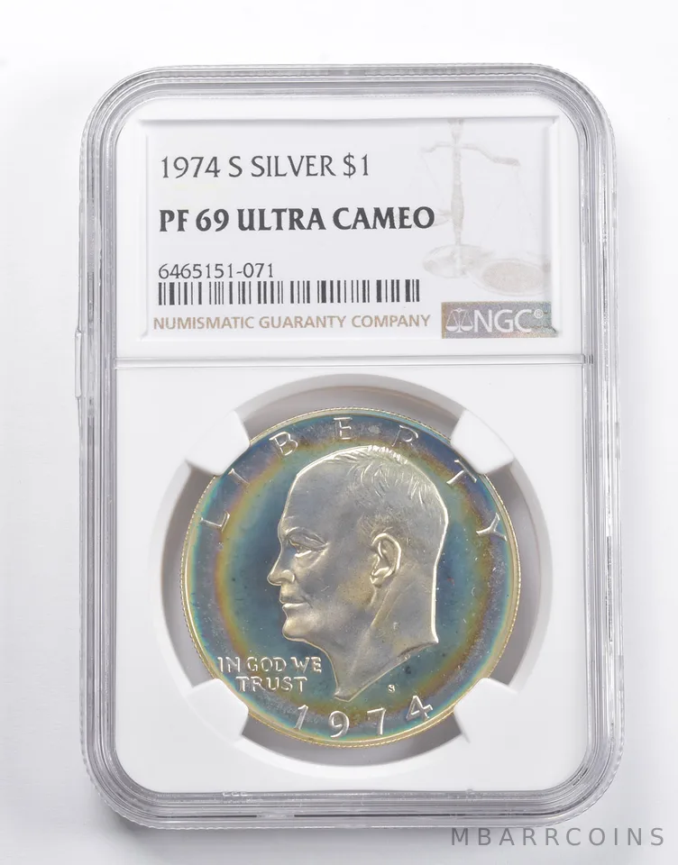 PF69 UCAM 1974-S Eisenhower Silver Dollar NGC a5173