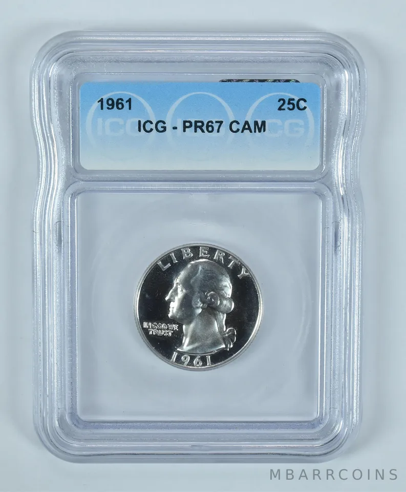 1961 Washington Quarter PR67 CAM ICG