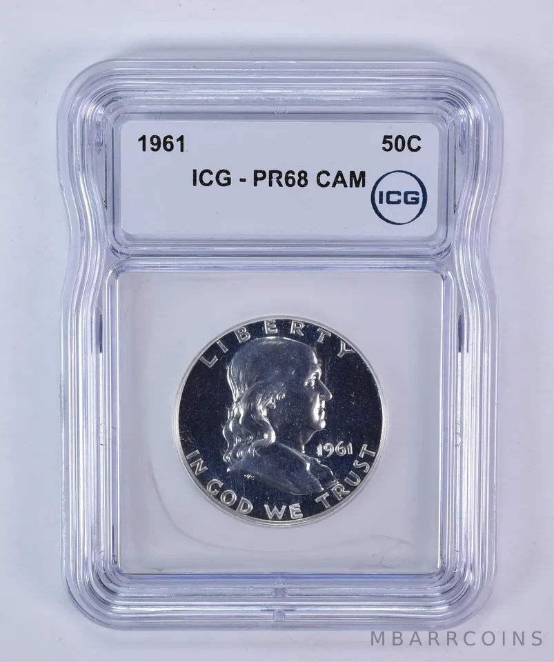 1961 Franklin Half Dollar PR68 CAM ICG