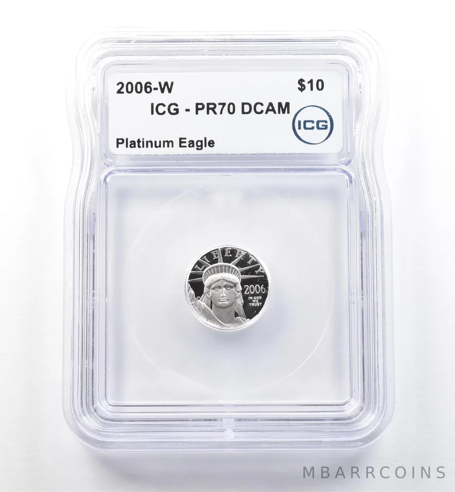 2006-W $10 American Platinum Eagle 1/10 Oz Platinum PR70 DCAM ICG