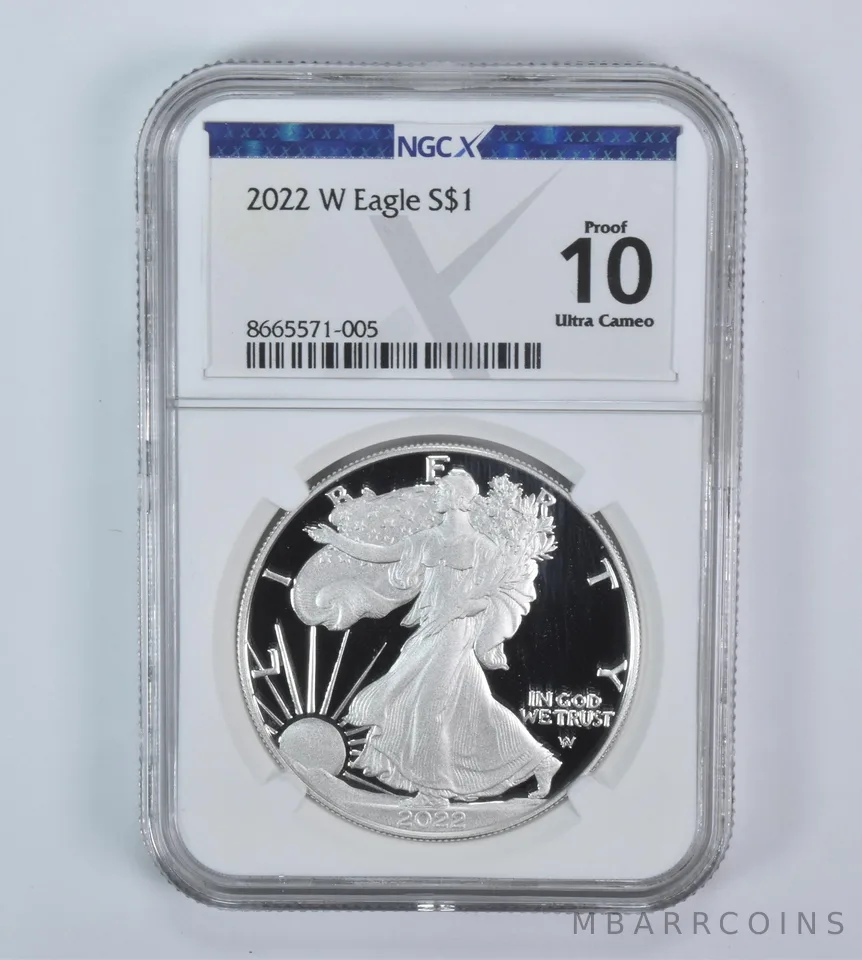 2022-W American Silver Eagle Proof 10 UCAM NGC X NGCX