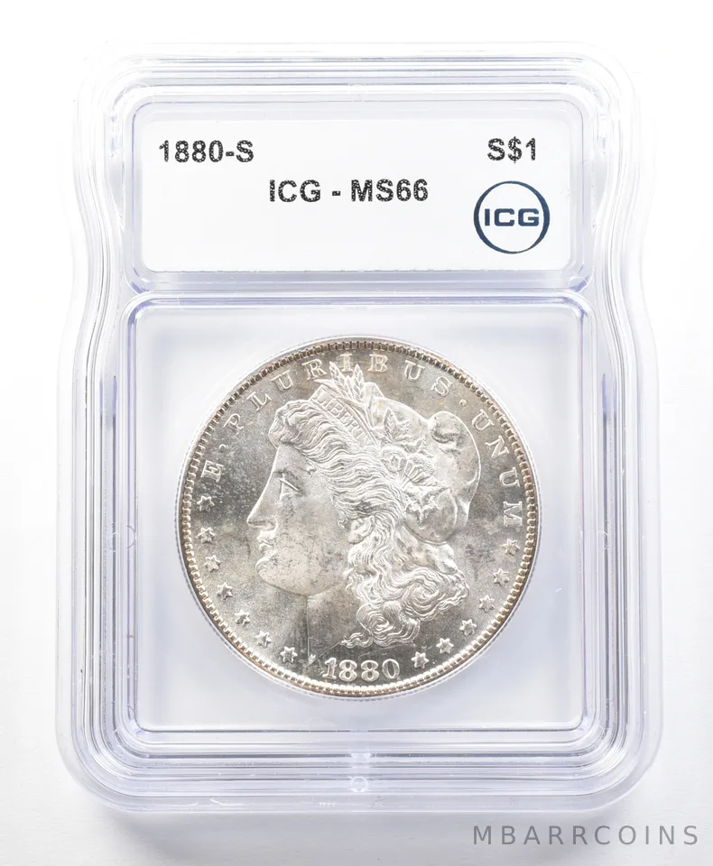 1880-S Morgan Silver Dollar MS66 ICG a2260
