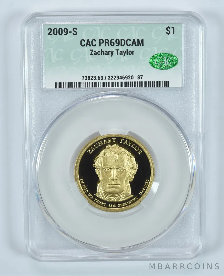 2009-S Presidential $1 Zachary Taylor PR69 DCAM CAC CACg