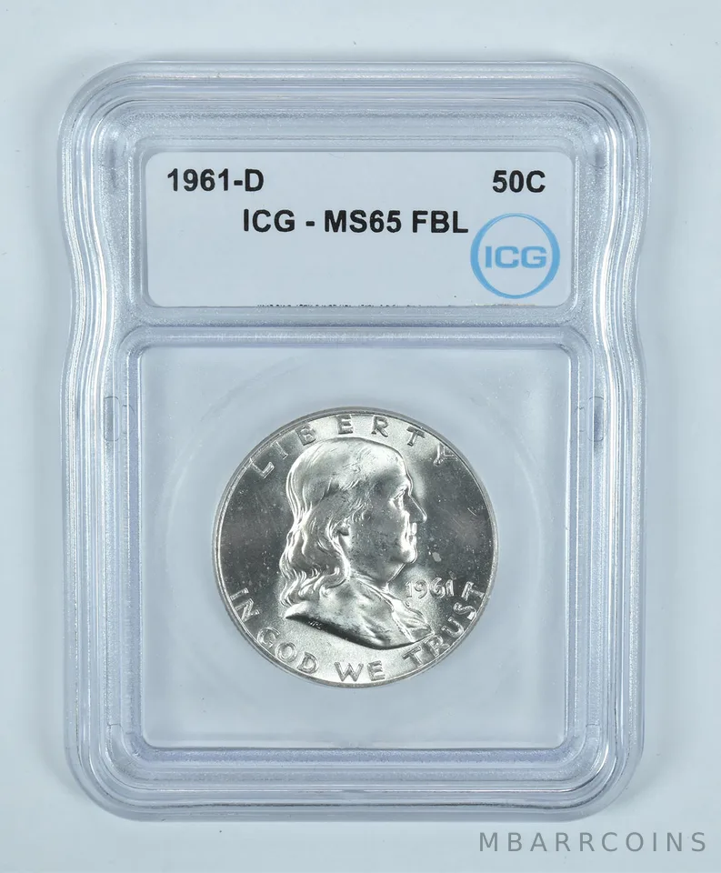 1961-D Franklin Half Dollar MS65 FBL ICG