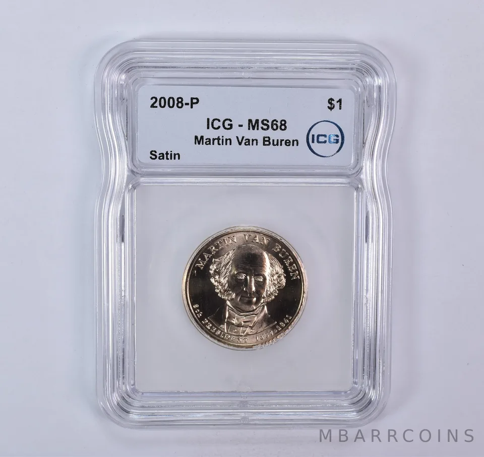 2008-P Presidential $1 Martin Van Buren SMS Satin MS68 ICG