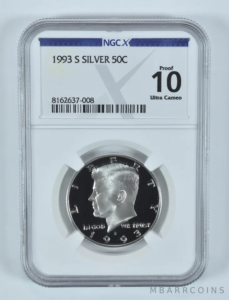 1993-S Kennedy Half Dollar Silver Proof 10 UCAM NGC X NGCX