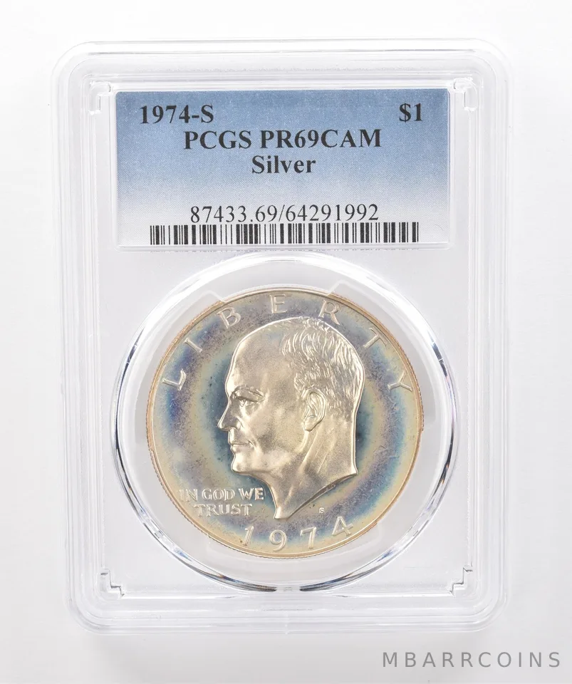 1974-S Eisenhower $1 Silver PR69 CAM PCGS Beautiful Tone *1950