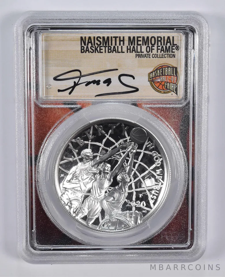 2020-P TRACY MCGRADY SIGNED Basketball HOF Commemorative Dollar PR70 PCGS