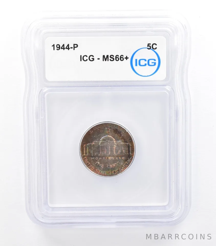 1944-P Jefferson Nickel MS66+ ICG Beautiful Tone *0977