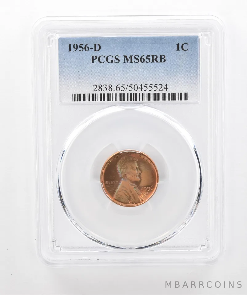 1956-D Lincoln Wheat Cent MS65 RB PCGS Beautiful Tone *3029