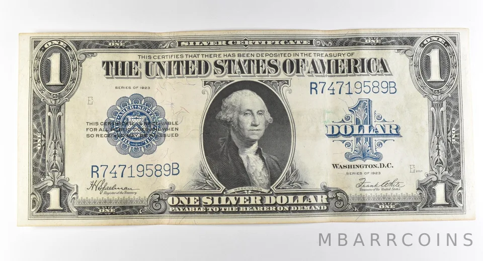 1923 $1 Silver Certificate Large Note Blue Seal *3021
