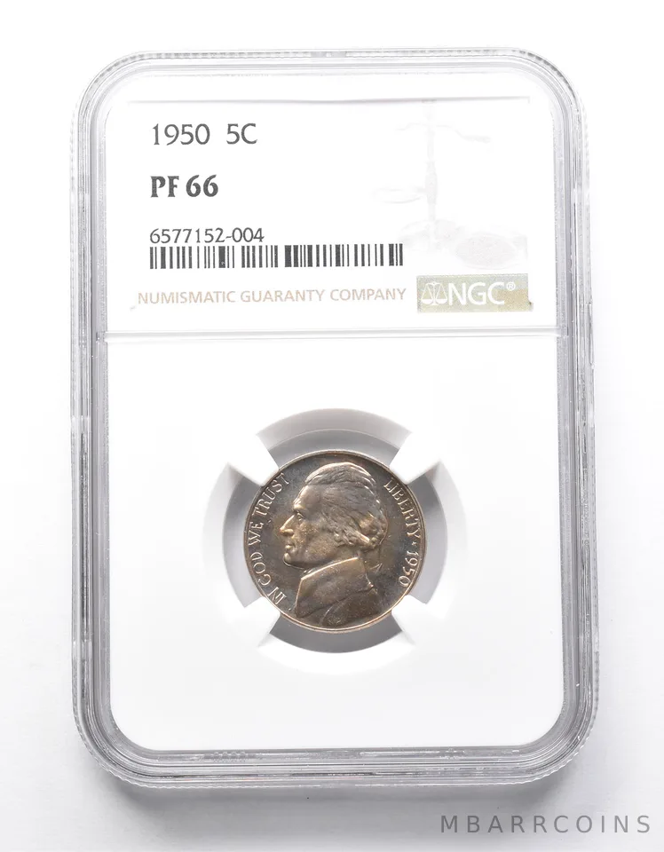 PF66 1950 Jefferson Nickel NGC *9956