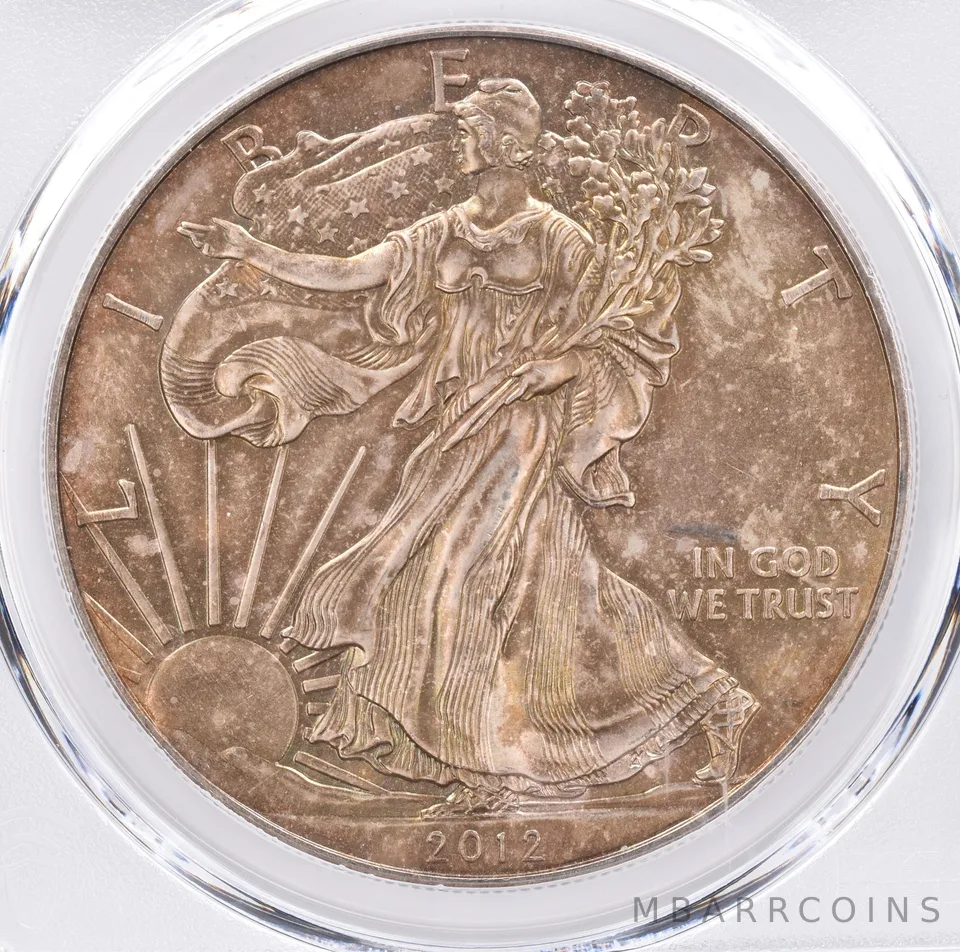 2012 American Silver Eagle MS64 PCGS Beautiful Tone *1488