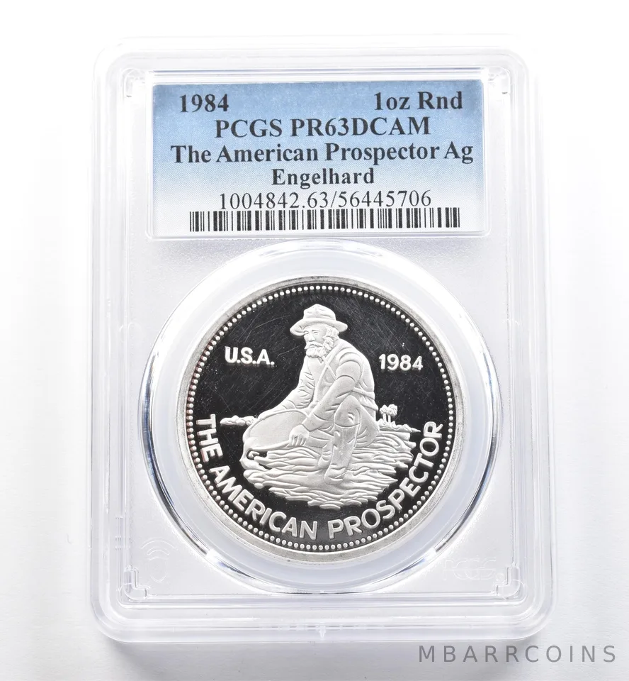 1984 Engelhard Prospector 1 Oz Silver Round PR63 DCAM PCGS PROOF *0319