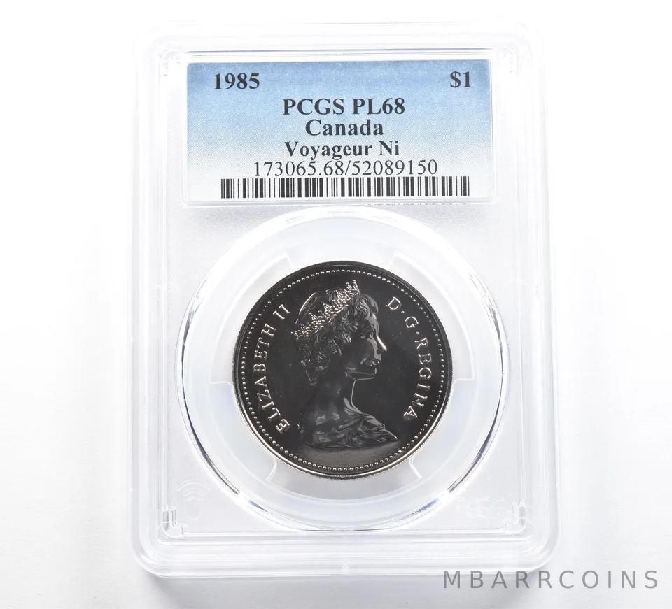 1985 Canada 1 Dollar Voyageur PL68 PCGS Blue Label