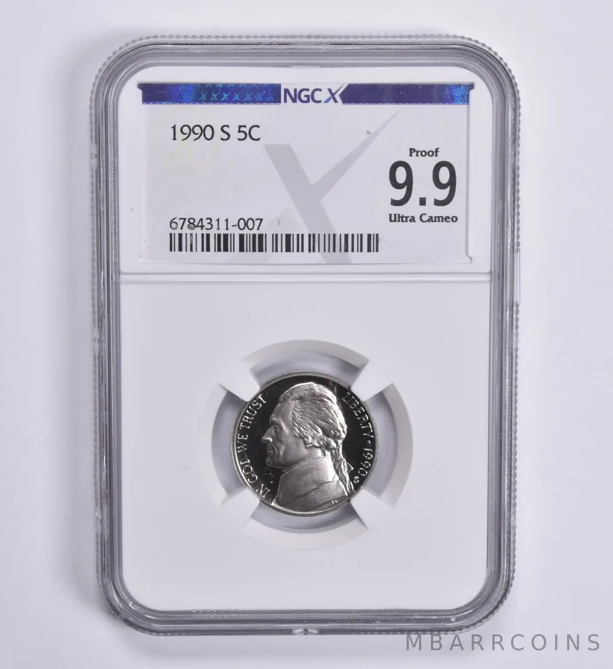 1990-S Jefferson Nickel 5c Proof 9.9 UCAM NGC X NGCX