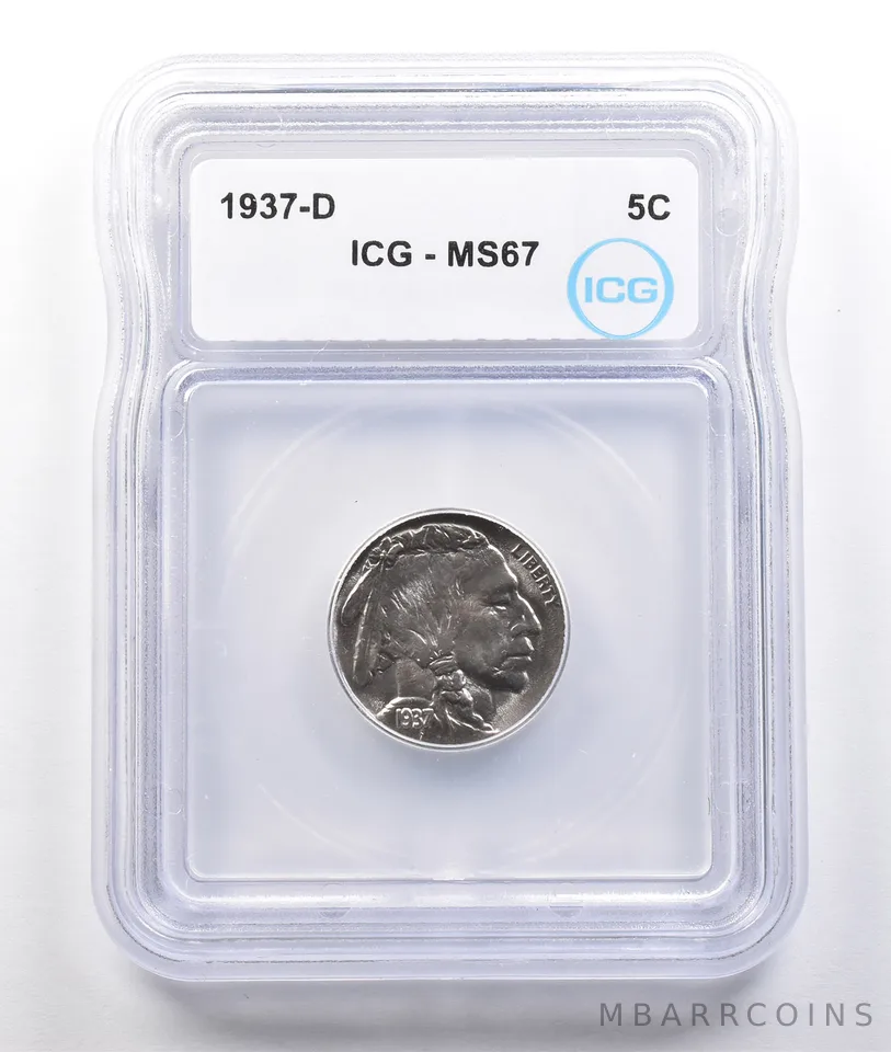 1937-D Indian Head Buffalo Nickel MS67 ICG *3765