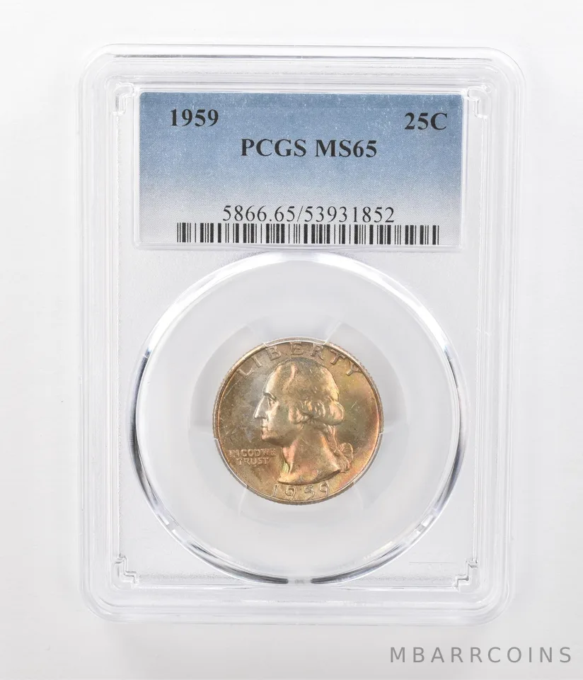 1959 Washington Quarter MS65 PCGS Beautiful Tone *1096