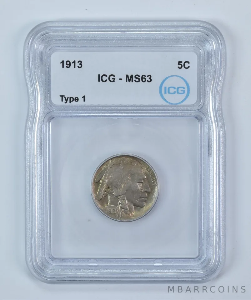 1913 Indian Head Buffalo Nickel Type 1 MS63 ICG