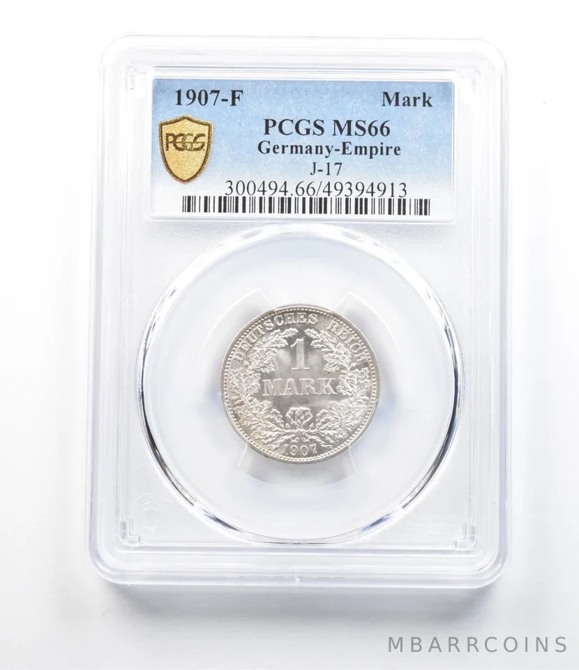 1907-F Germany Empire Mark J-17 MS66 PCGS a4278