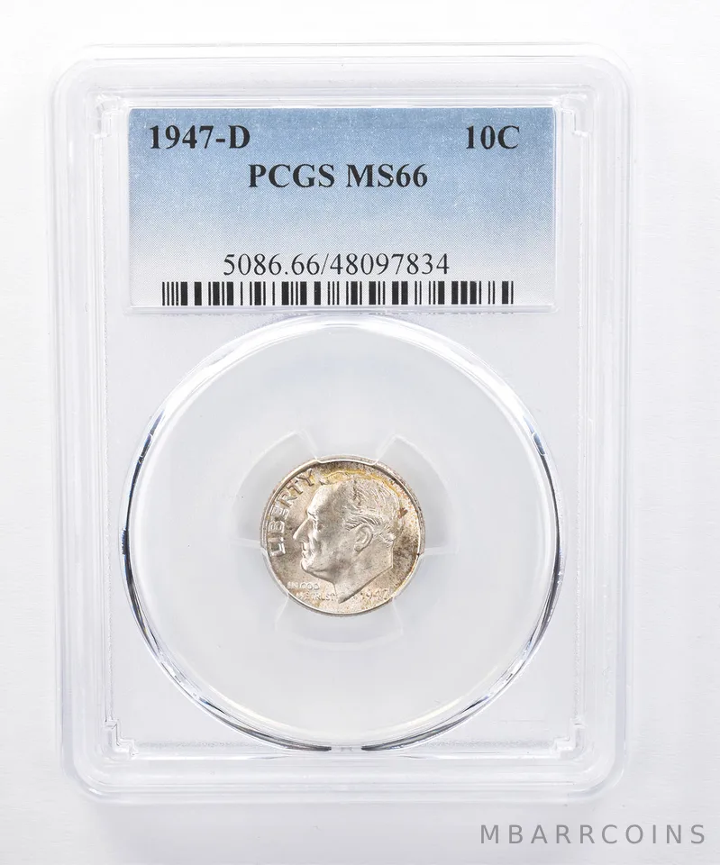 1947-D Roosevelt Dime MS66 PCGS *8368