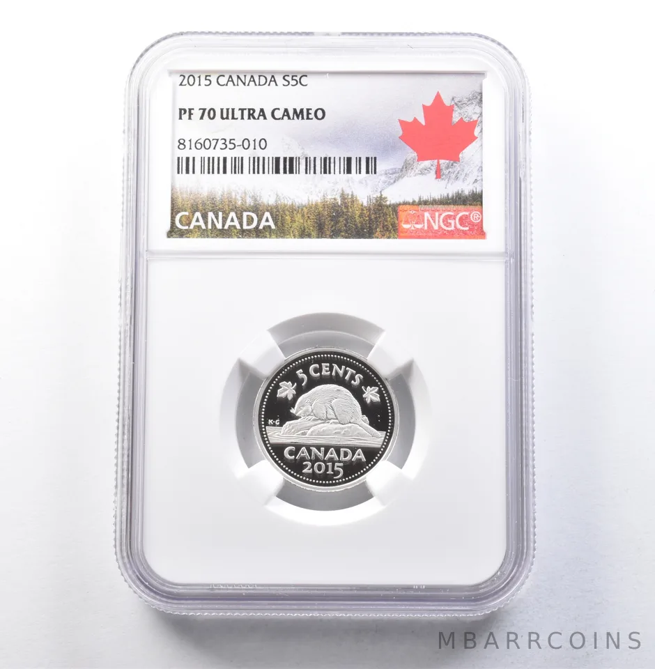 2015 Canada 5 Cents Silver PF70 UCAM NGC a5867