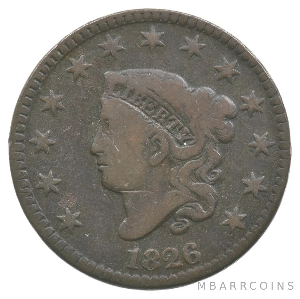 1826 Matron Head Large Cent - Circulated a5056