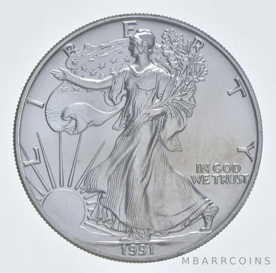 Better Date 1991 American Silver Eagle 1 Troy Oz .999 Fine Silver *967