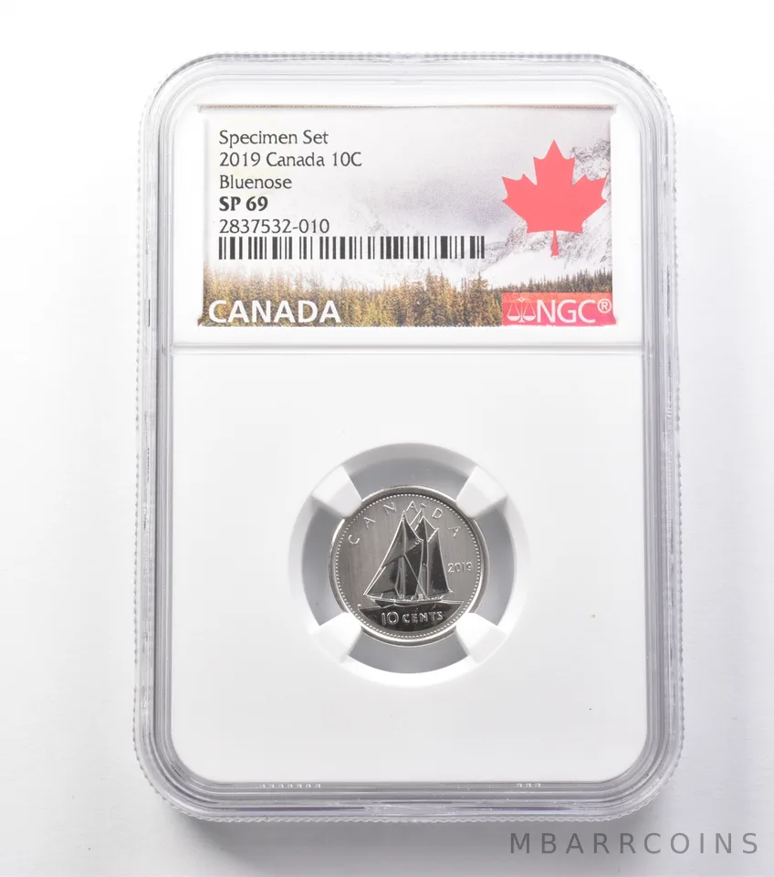 2019 Canada 10 Cents Specimen Set Bluenose SP69 NGC *9904